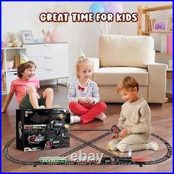 Express Battery-Powered Train Set with Sound, Smoke & Light Effects