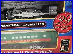 EzTec 29 Piece North Pole Express Christmas Train Set Battery Operated Toy NEW