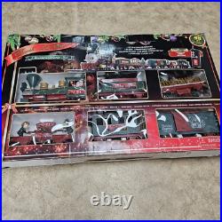 Ez tec North pole Radio Control express christmas train set 25 Ft Track Pre-owne