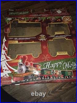 Eztec Happy Holiday Express 29 Pc Train Set Working Condition Open Box Complete