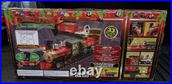 Eztec North Pole Express Train Set Christmas Wireless Remote Musical 33 Pieces