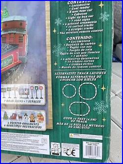 Eztec North Pole Express Train Set Christmas Wireless Remote Musical 35 Pieces