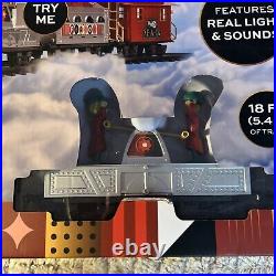 FAO Schwarz Holiday Train Motorized Train Set 30 Pieces With Light Sound