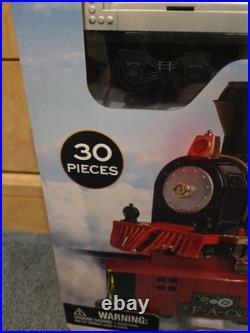 FAO Schwarz Holiday Train Motorized Train Set 30 Pieces With Light Sound NEW
