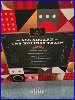 FAO Schwarz Holiday Train Motorized Train Set 30 Pieces With Light Sound NEW