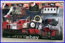 Fao Schwarz Motorized Train Set with Real Lights & Sounds 34-Piece Christmas Decor