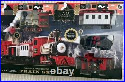 Fao Schwarz Motorized Train Set with Real Lights & Sounds 34-Piece Christmas Decor Fao Schwarz Motorized Train Set with Real Lights & Sounds 34-Piece Christmas Decor