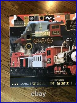 Fao Schwarz Motorized Train Set with Real Lights & Sounds 34-Piece NIB