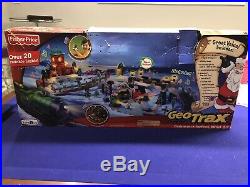 Fisher Price Geotrax Christmas in Toytown remote train set toy. Lights! Music