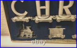 Fort Pewter Merry Christmas 17 Piece Train Set Pre Own VGUC