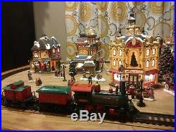 GRANDEUR NOEL 42-Piece Train Village Christmas Set 2001 Edition PLEASE READ