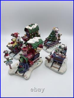 Garfield Christmas Express Train Set Danbury Mint Holiday Figurines Complete