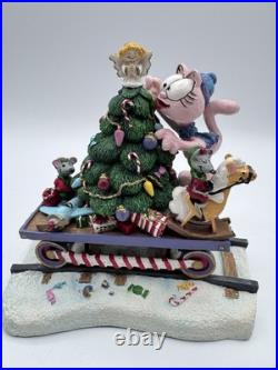 Garfield Christmas Express Train Set Danbury Mint Holiday Figurines Complete