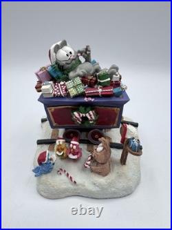 Garfield Christmas Express Train Set Danbury Mint Holiday Figurines Complete