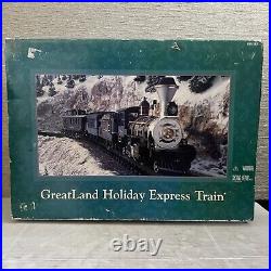 GreatLand Holiday Express Train G Scale Blue New Bright Christmas Complete WORKS