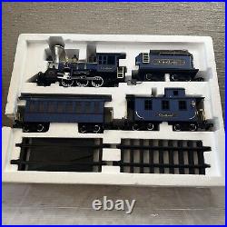 GreatLand Holiday Express Train G Scale Blue New Bright Christmas Complete WORKS