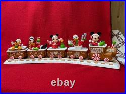 HALLMARK 2016 DISNEY CHRISTMAS EXPRESS TRAIN COMPLETE SET WithTRACKS NEW WithO TAGS