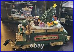 HOLIDAY EXPRESS Animated Christmas Train Set 380 New Bright 1996 LImited Edition