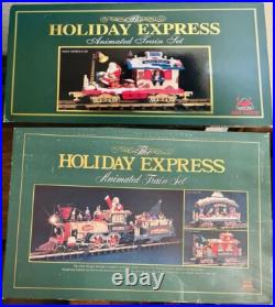 HOLIDAY EXPRESS Animated Christmas Train Set & Post Office Car New Bright HOLIDAY EXPRESS Animated Christmas Train Set & Post Office Car New Bright