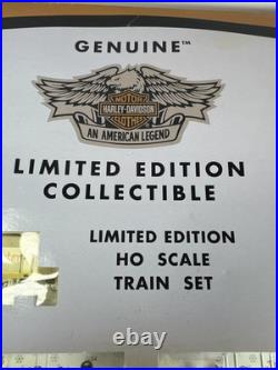 HO Harley Davidson Christmas Train Set 97921-03V Limited Edition Tested Working
