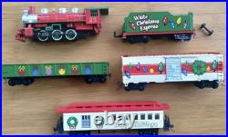 HO Scale Christmas Express G Gauge Starter Set 5pc Loco Tender Box Gondola