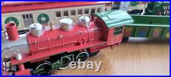 HO Scale Christmas Express G Gauge Starter Set 5pc Loco Tender Box Gondola