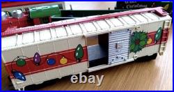 HO Scale Christmas Express G Gauge Starter Set 5pc Loco Tender Box Gondola