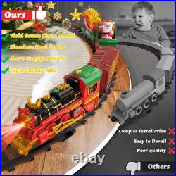 Hanging Christmas Train Set with Light/Smoke/Sound/Music, Toy Train Set around u