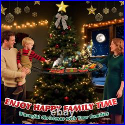 Hanging Christmas Train Set with Light/Smoke/Sound/Music, Toy Train Set around u