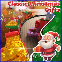 Hanging Christmas Train Set with Light/Smoke/Sound/Music, Toy Train Set around u
