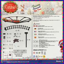 Hanging Christmas Train Set with Light/Smoke/Sound/Music, Toy Train Set around u