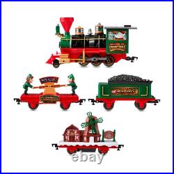 Happy Holiday Express Christmas Train Set Lights & Sound Battery Operated 35 Pcs