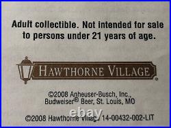 Hawthorne Village BUDWEISER Holiday Express Steam Engine Train Set With Track