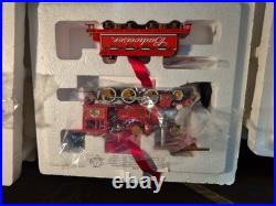 Hawthorne Village BUDWEISER Holiday Express Steam Engine Train Set With Track