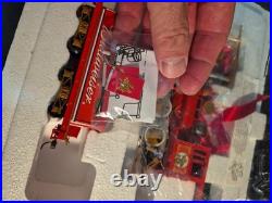 Hawthorne Village BUDWEISER Holiday Express Steam Engine Train Set With Track