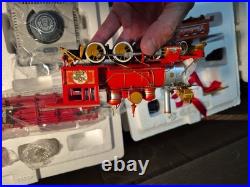 Hawthorne Village BUDWEISER Holiday Express Steam Engine Train Set With Track