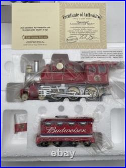 Hawthorne Village Budweiser Holiday Express Train Lot New Open Box With COA's