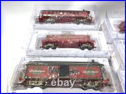 Hawthorne Village Budweiser Holiday Express Train Set Clydesdales NICE See Pics