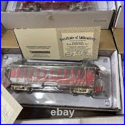 Hawthorne Village Budweiser Holiday Express Train Set Clydesdales NICE See Pics