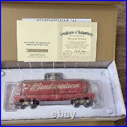 Hawthorne Village Budweiser Holiday Express Train Set Clydesdales NICE See Pics