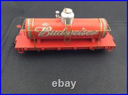 Hawthorne Village Budweiser Holiday Express Train Set with Tracks & COA UNTESTED