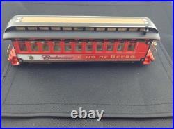 Hawthorne Village Budweiser Holiday Express Train Set with Tracks & COA UNTESTED