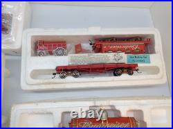 Hawthorne Village Budweiser Holiday Express Train Set with Tracks & COA UNTESTED
