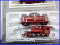 Hawthorne Village Budweiser Holiday Express Train Set with Tracks & COA UNTESTED