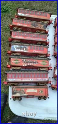 Hawthorne Village Budweiser Train Locomotive Tender Set+15 Dif Cars and Caboose