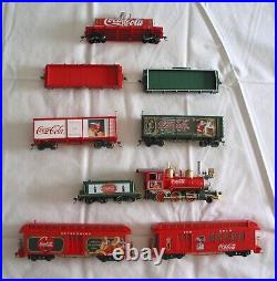 Hawthorne Village Coca Cola Christmas ON30 Scale Electric 9 Piece Train Set