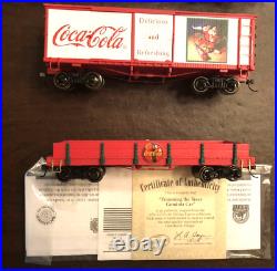 Hawthorne Village Coca Cola Holiday Express On30 Scal Electric Train 5 Piece Set