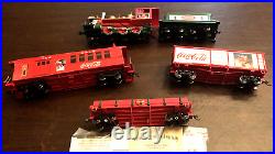 Hawthorne Village Coca Cola Holiday Express On30 Scal Electric Train 5 Piece Set