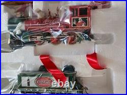 Hawthorne Village Coca Cola Steam Locomotive Set of 2 Christmas Village Train