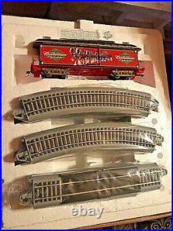 Hawthorne Village Collection Budweiser Holiday Express PARTIAL Train Set